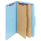Smead Pressboard Classification Folders, Legal, Six-Section, Blue, 10/Box SMD19030