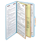 Smead Pressboard Classification Folders, Legal, Six-Section, Blue, 10/Box SMD19030