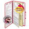 Smead Pressboard Classification Folders, Legal, Six-Section, Bright Red, 10/Box SMD19031