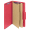 Smead Pressboard Classification Folders, Legal, Six-Section, Bright Red, 10/Box SMD19031