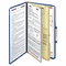 Smead Pressboard Classification Folders, Legal, Six-Section, Dark Blue, 10/Box SMD19035