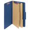 Smead Pressboard Classification Folders, Legal, Six-Section, Dark Blue, 10/Box SMD19035