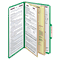 Smead Pressboard Classification Folders, Legal, Six-Section, Green, 10/Box SMD19033