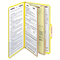Smead Pressboard Classification Folders, Legal, Six-Section, Yellow, 10/Box SMD19034