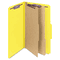 Smead Pressboard Classification Folders, Legal, Six-Section, Yellow, 10/Box SMD19034