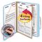 Smead Pressboard Classification Folders, Letter, Four-Section, Blue, 10/Box SMD13730