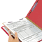 Smead Pressboard Classification Folders, Letter, Four-Section, Bright Red, 10/Box SMD13731