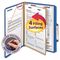 Smead Pressboard Classification Folders, Letter, Four-Section, Dark Blue, 10/Box SMD13732