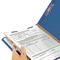 Smead Pressboard Classification Folders, Letter, Four-Section, Dark Blue, 10/Box SMD13732