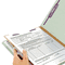 Smead Pressboard Classification Folders, Letter, Four-Section, Gray-Green, 10/Box SMD13776