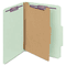 Smead Pressboard Classification Folders, Letter, Four-Section, Gray-Green, 10/Box SMD13776