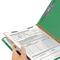 Smead Pressboard Classification Folders, Letter, Four-Section, Green, 10/Box SMD13733