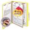 Smead Pressboard Classification Folders, Letter, Four-Section, Yellow, 10/Box SMD13734