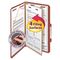 Smead Pressboard Classification Folders, Self Tab, Legal, Four-Section, Red, 10/Box SMD18775