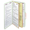 Smead Pressboard Classification Folders, Tab, Legal, Six-Section, Gray-Green, 10/Box SMD19076