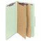Smead Pressboard Classification Folders, Tab, Legal, Six-Section, Gray-Green, 10/Box SMD19076