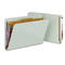Smead Pressboard End Tab Classification Folder, Legal, 4-Section, Gray-Green, 10/Box SMD29800