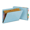Smead Pressboard End Tab Classification Folders, Legal, Six-Section, Blue, 10/Box SMD29781