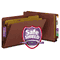 Smead Pressboard End Tab Classification Folders, Legal, Six-Section, Red, 10/Box SMD29860