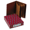 Smead Pressboard End Tab Classification Folders, Letter, Eight-Section, Red, 10/Box SMD26865