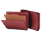 Smead Pressboard End Tab Classification Folders, Letter, Four-Section, Red, 10/Box SMD26855