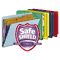 Smead Pressboard End Tab Classification Folders, Letter, Six-Section, Blue, 10/Box SMD26781