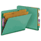 Smead Pressboard End Tab Classification Folders, Letter, Six-Section, Green, 10/Box SMD26785