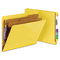 Smead Pressboard End Tab Classification Folders, Letter, Six-Section, Yellow, 10/Box SMD26789