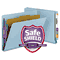 Smead Pressboard End Tab Classification Folders, Letter, Two Sections, Blue, 10/Box SMD26881