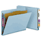 Smead Pressboard End Tab Classification Folders, Letter, Two Sections, Blue, 10/Box SMD26881