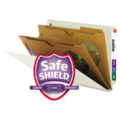 Smead Pressboard End Tab Classification Folders, Pockets, Legal, Six-Section, 10/Box SMD29710