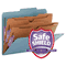 Smead Pressboard Folders with Two Pocket Dividers, Letter, Six-Section, Blue, 10/Box SMD14081