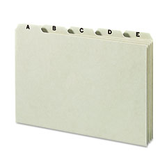Smead Pressboard Guides, 1/5 Cut tab, Alpha, 5 x 8, 6/Set SMD57276