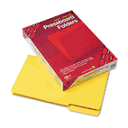 Smead Recycled Folder, One Inch Expansion, 1/3 Cut Top Tab, Legal, Yellow, 25/Box SMD22562