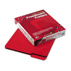 Smead Recycled Folders, One Inch Expansion, 1/3 Top Tab, Letter, Bright Red, 25/Box SMD21538