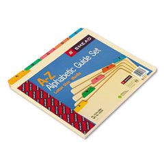Smead Recycled Top Tab File Guides, Alpha, 1/5 Tab, Manila/Poly, Letter, 25/Set SMD50180