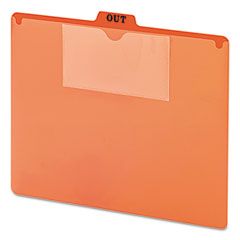 Smead Red Pocket Out Guides with Letter Pockets, 1/5 Tab, Poly, 3 x 5, 50/Box SMD51920