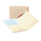 Smead Reinforced End Tab Pocket Folder, Fastener, Straight Cut, Letter, Manila, 50/Box SMD34100