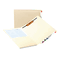 Smead Reinforced End Tab Pocket Folder, Fastener, Straight Cut, Letter, Manila, 50/Box SMD34100