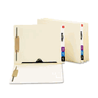 Smead Reinforced End Tab Pocket Folder, Two Fasteners, Letter, Manila, 50/Box SMD34101