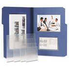 Smead Self-Adhesive Poly Pockets, Top Load, 4 1/16"w x 3"h, Clear 100/Box SMD68123