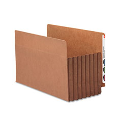 Smead Seven Inch Expansion File TUFF Pockets, Straight, Legal, Redrope, 5/Box SMD74795