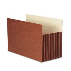 Smead Seven Inch Expansion Pocket with Tyvek, Straight, Legal, Manila/Redrope, 5/Box SMD74395