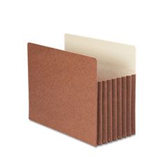 Smead Seven Inch Expansion Pocket with Tyvek, Straight, Letter, Manila/Redrope, 5/Box SMD73395