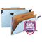 Smead Six Section Hanging Classification Folder, Pressboard/Kraft, Letter, Blue SMD65115
