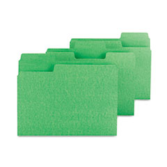 Smead SuperTab Colored File Folders, 1/3 Cut, Letter, Green, 100/Box SMD11985