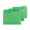 Smead SuperTab Colored File Folders, 1/3 Cut, Letter, Green, 100/Box SMD11985