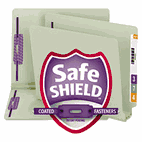 Smead Three Inch Expansion Folder, Two Fasteners, End Tab, Letter, Gray Green, 25/Box SMD34725