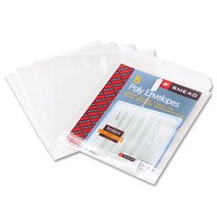 Smead Top-Load Envelopes, 1 1/4 Inch Expansion, Jacket, Letter, Poly, Clear, 5/Pack SMD89670