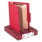 Smead Top Tab Classification Folders, Two Dividers, Six-Section, Red, 10/Box SMD14003